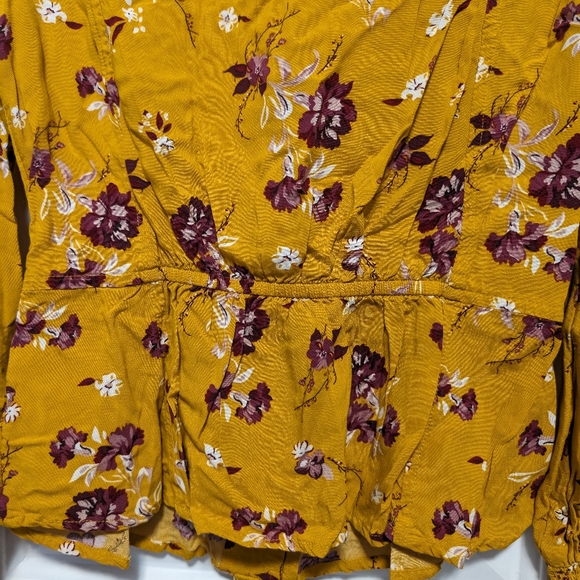 Abound Yellow/Mustard Long Sleeve Blouse - Picture 3 of 8